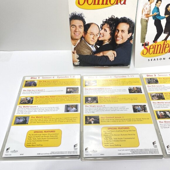 Seinfeld Season 4 DVD Video Collectable with Season Extras, 4 Disc with Covers - Picture 10 of 13